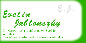 evelin jablonszky business card